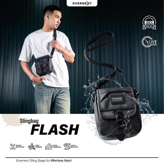 Eiger - EVERNEXT - Tas Selempang Pria Anti Air Sling Bag Flash Pria Tas Slempang Mini Cowok Waterpro