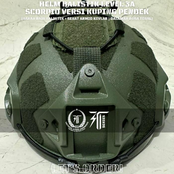 Tactical Store Indonesia ® 100% ORIGINAL (BEST SELLER) HELM BALISTIK LEVEL 3A MODE SCORPIO VERSI KUP