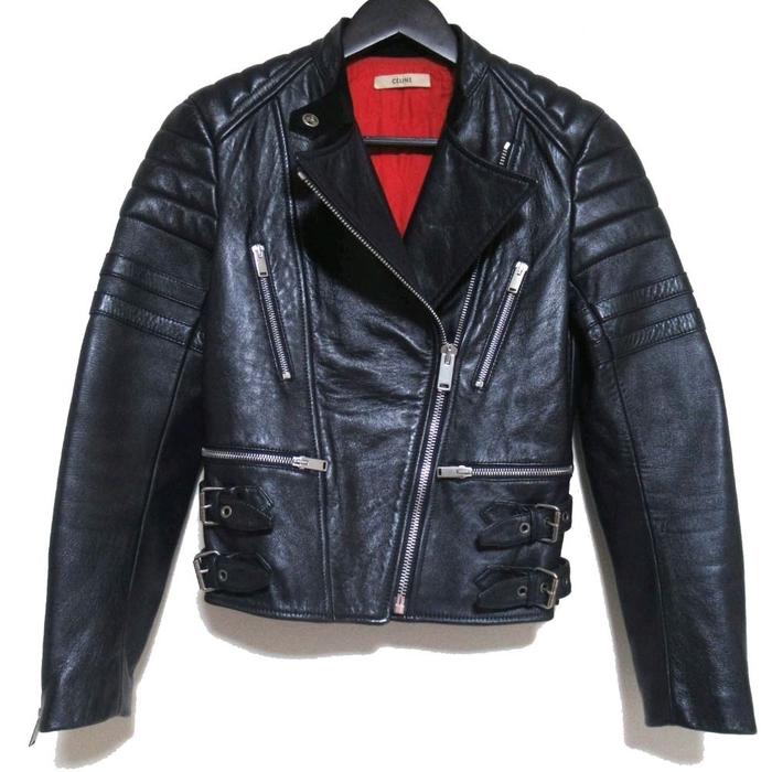 Archive Celine (Phoebe Philo Era) Lambskin Padded Leather Biker Jacket