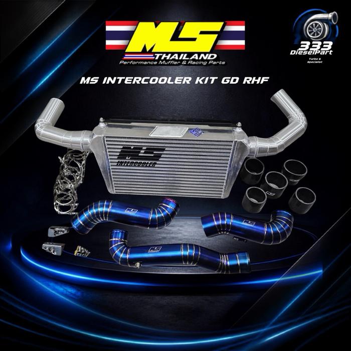 MS Titanium Intercooler Kit Turbo Atas / MS Intercooler Set Innova / Fortuner Diesel GD 1GD 2GD Turb
