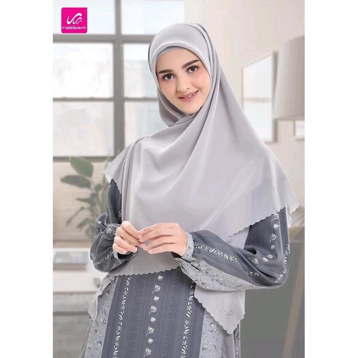 kerudung segiempat zahira solder ukuran L abu