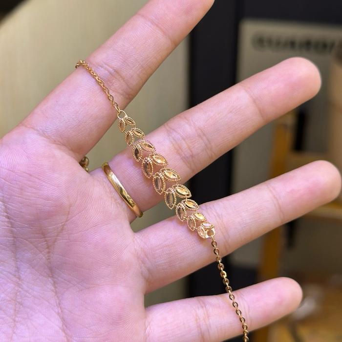 Gelang rantai serut wanita kadar 375%/8karat