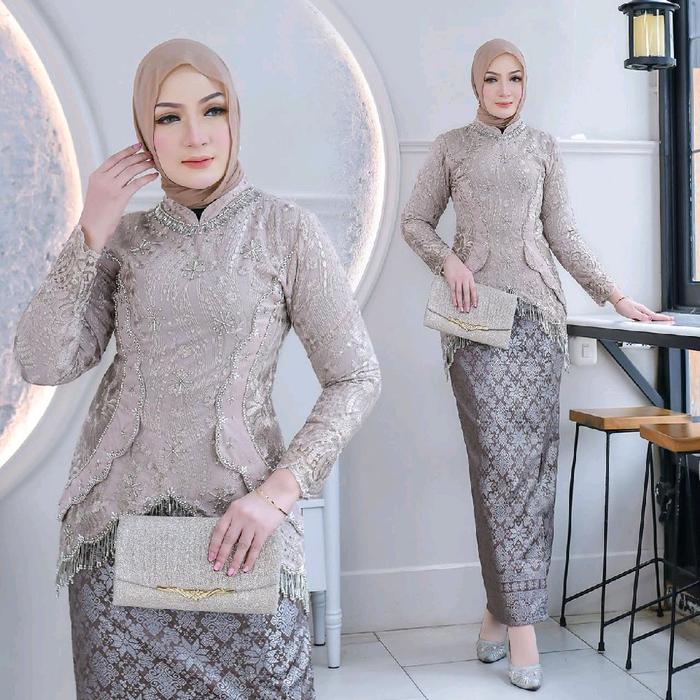 Set kebaya melani / set kebaya modern / set kebaya + hijab
