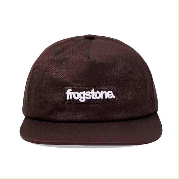 Snapback Frogstone - FC. Box Brown - Topi 6 panel Coklat Pria