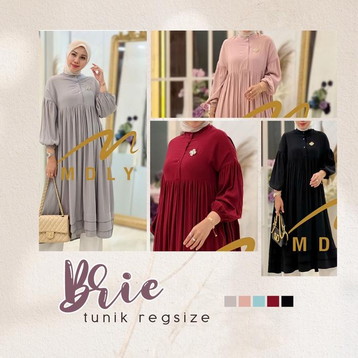 Terbaik Ffashion Muslim Terbaru Baju Atasan Wanita Lengan Panjang Baju Kasual Mdly Gold Tunik Tunic 
