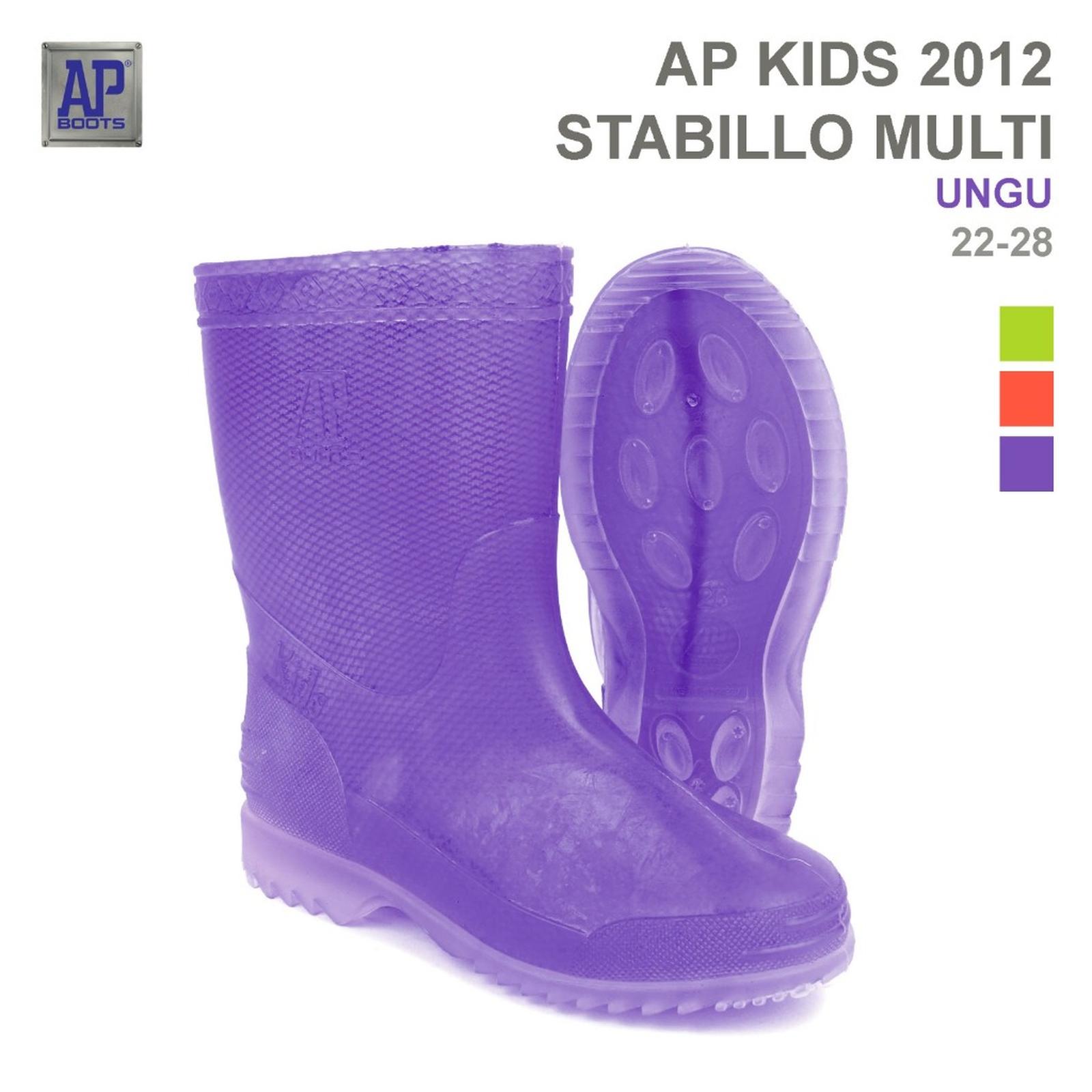 AP Kids 2012 Neon Purple Rain Boot