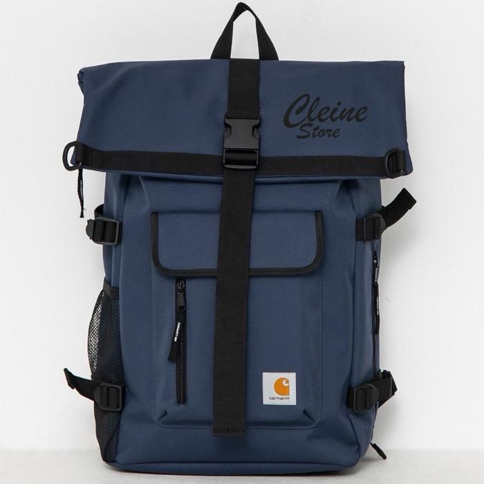 Carhartt WIP Philis Tas Ransel Pria Wanita Waterproof Roll Top untuk Sekolah Kuliah Kerja dan Travel