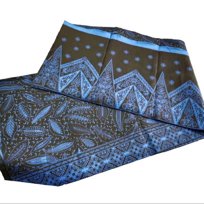 BAHAN BATIK BADUY BIRU MOTIF DAUN / DAUN PISANG / KAIN PANJANG BIRU MOTIF DAUN / DAUN PISANG Baju