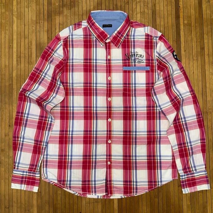 NAPAPIJRI CASUAL OUTDOOR CHECK GINGHAM TARTAN LONG SLEEVE SHIRT stone island arcteryx fjallraven