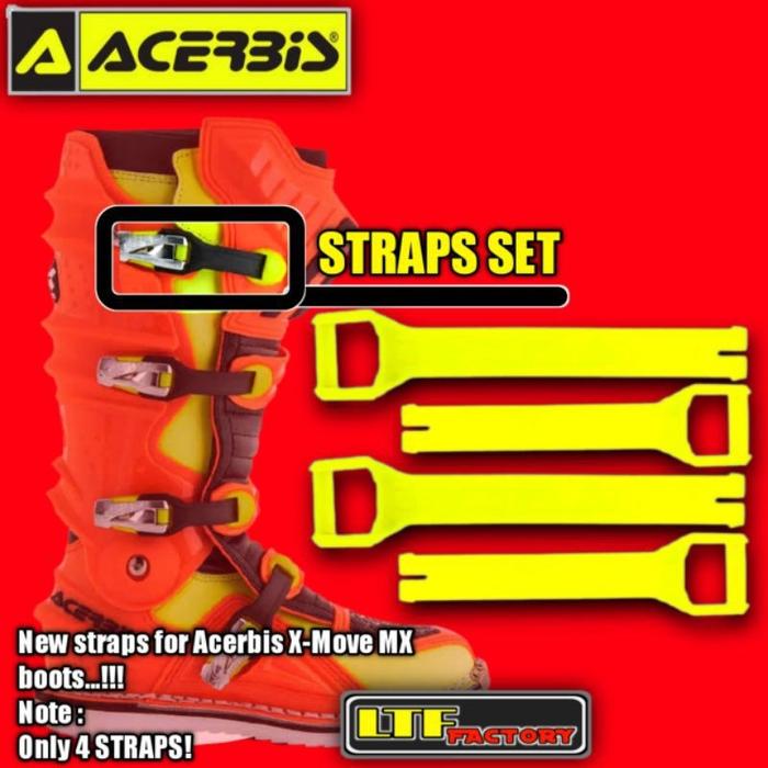 ACERBIS X-MOVE BOOTS BUCKLE STRAP LEVER KIT - TALI CADANGAN SEPATU SET ADVENTURE TRAIL - MOTOCROSS O