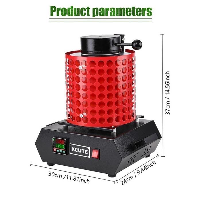3Kg Electric Melting Furnace Mesin Tungku Peleburan Emas Logam Digital Listrik 220V / Mesin Lebur Lo