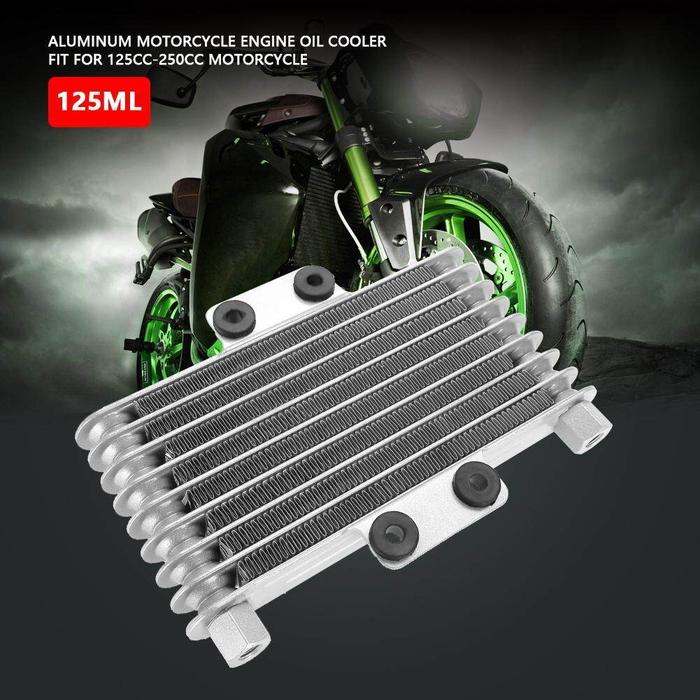 Ready Stok Aluminum 125Ml Engine Oil Cooler Cooling Radiator For 125Cc-250Cc Motorcycle Dirt Bike At