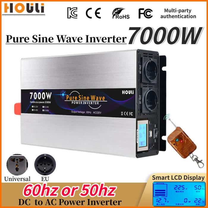 Inverter Pure Sine Wave 5000W 6000W 7000W 12v 24v 48v DC to AC 220v