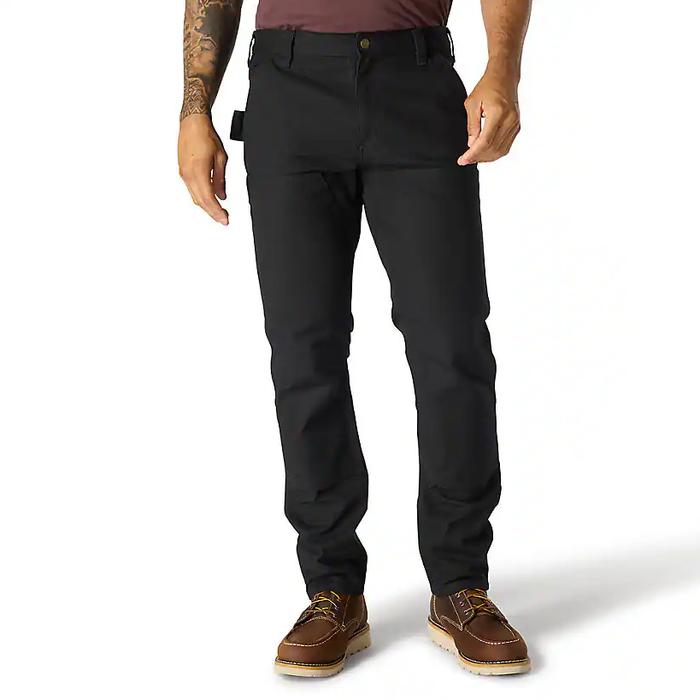 Celana Panjang Pria Carhartt Slim Tapered Rugged Flex Duck Double Front Dungaree Black Original