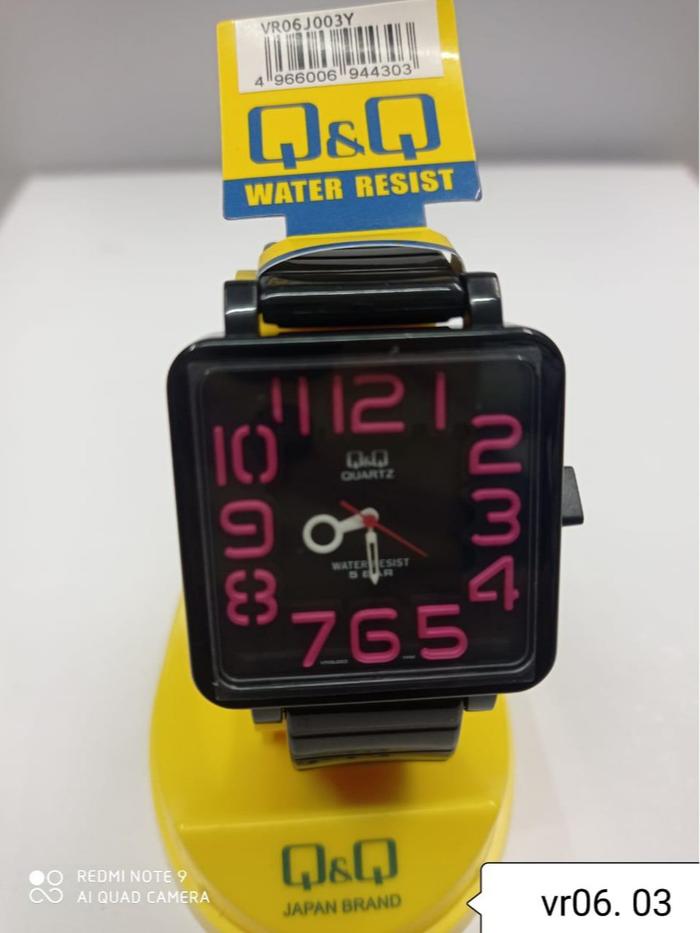 DISKON Jam Tangan Wanita Rubber Sporty Analog Original Q&Q QnQ QQ VR06
