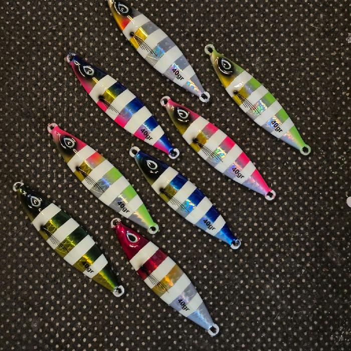 metal jig koika 30,40,60gr gid zebra non asist hook