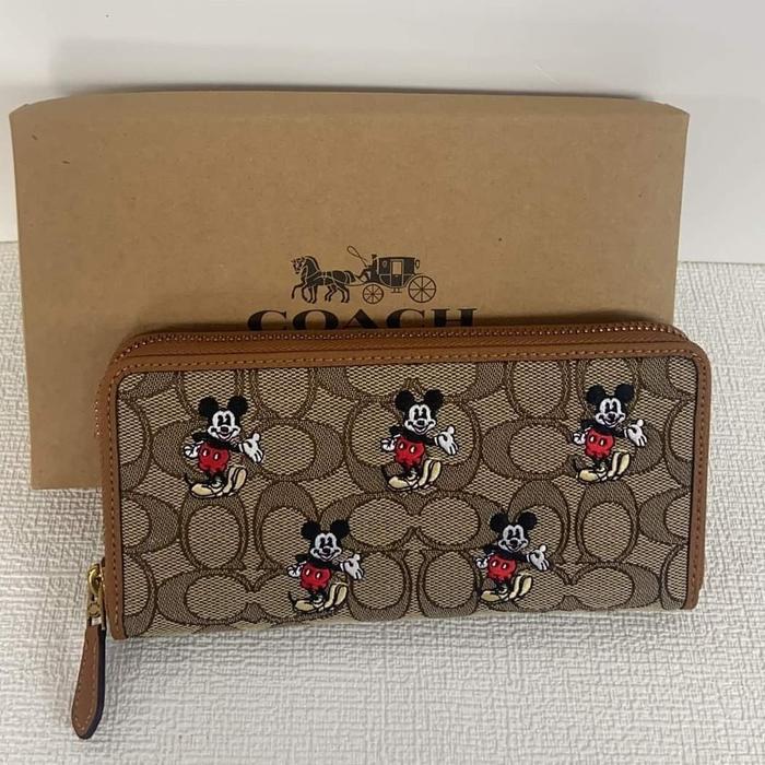 Coach CN278 x Disney wallet Mickey Mouse Long Zipper Wallet