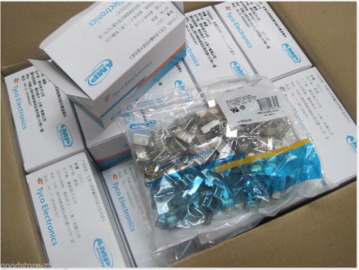 100PCS/LOT RJ45 AMP Crystal shielded modular CAT.5e RJ45 Plug