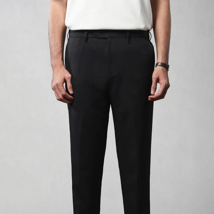 Heymale Smart Peazy Pants Black Celana Bahan Pria