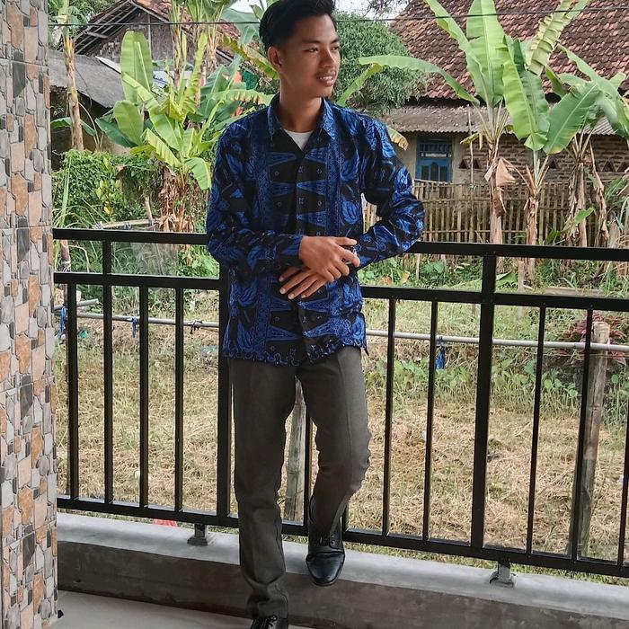 Kemeja batik baduy banten pria dewasa lengan panjang