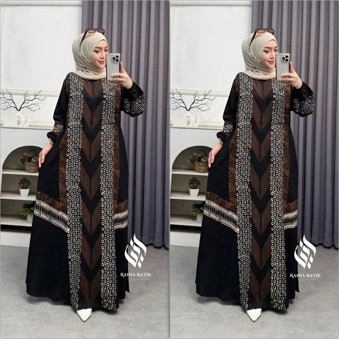 Gamis Rayon Semi Twill Ori Premium High Class Polka Dot