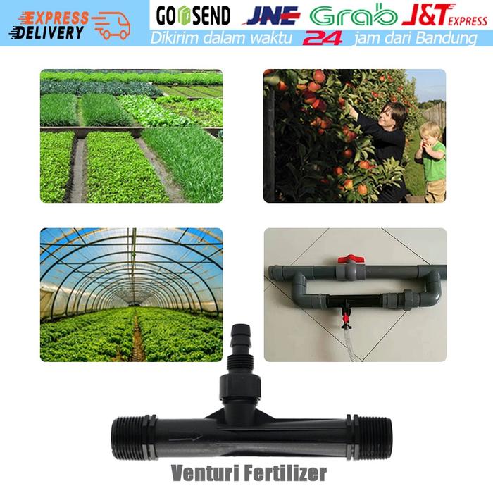 20MM / 25MM / 32MM Penyedot Pupuk Venturi Injector | Mixer Injektor Fertilizer Pupuk Irigasi Gelembu