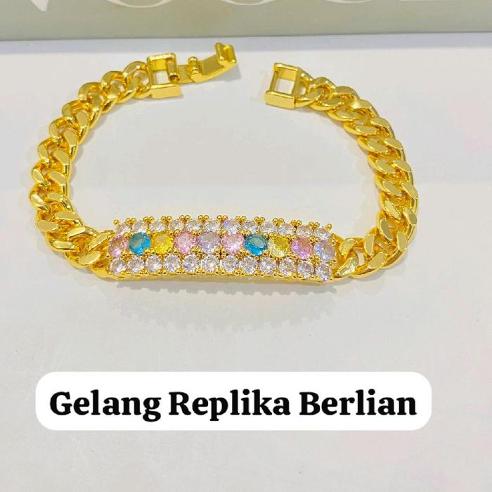 Gelang permata berwarna warni
