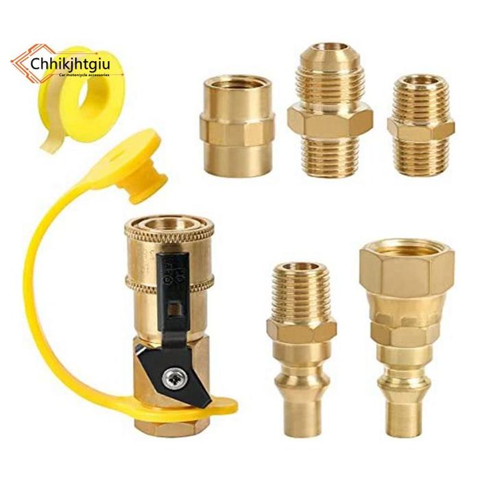 Rv Propan Quick Connect Fitting Adapter Valve RV Propan Sambungan