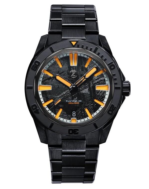 ZELOS Swordfish 40mm SS DLC Meteorite