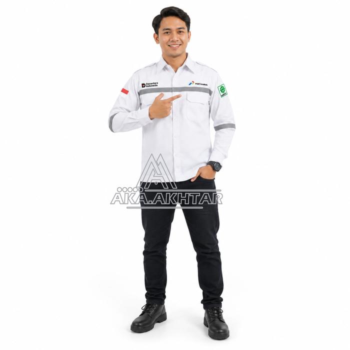 seragam werpack safety danantara pertamina lengan panjang full bordir