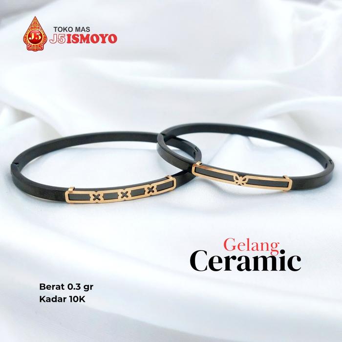 Gelang Emas 10 Karat Ceramic Fashionable J5 Ismoyo