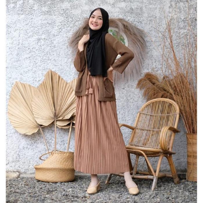 ROK plisket TALI lonceng lipatan kecil
