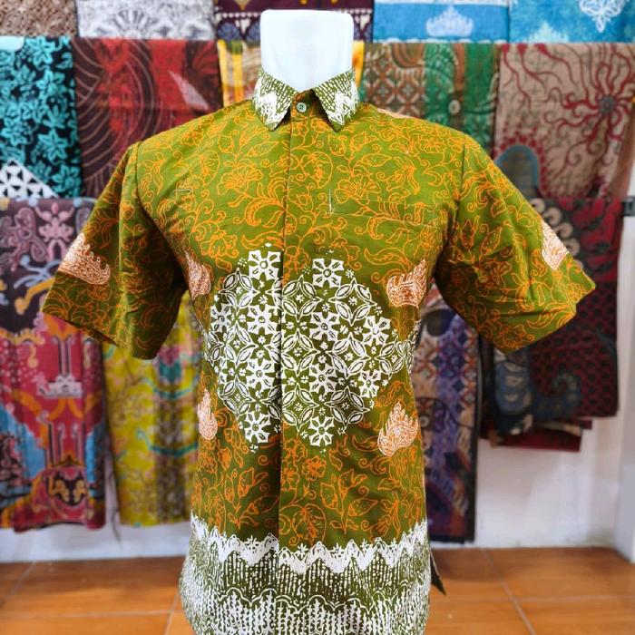 batik lampung pria tangan pendek
