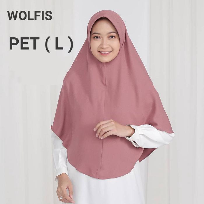 Jilbab Instan Wolfis[ L] Kerudung Wolfis\Bergo Wolfis\Hijab Instan Tebal Wolfis