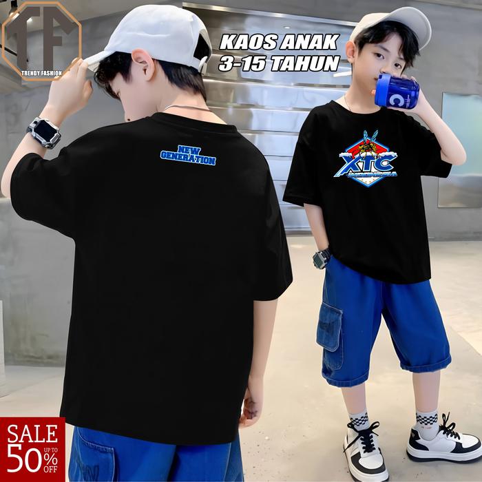 Kaos Anak XTC NEW GENERATION | Kaos Baju T-shirt Anak XTC Fullprtint | Baju Anak XTC | T-shirt Anak