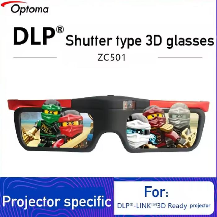 Optoma ZC501 Active Shutter 3D Glasses Rechargeable DLP Link Compatible 3D Eyewear for BenQ Acer JmG