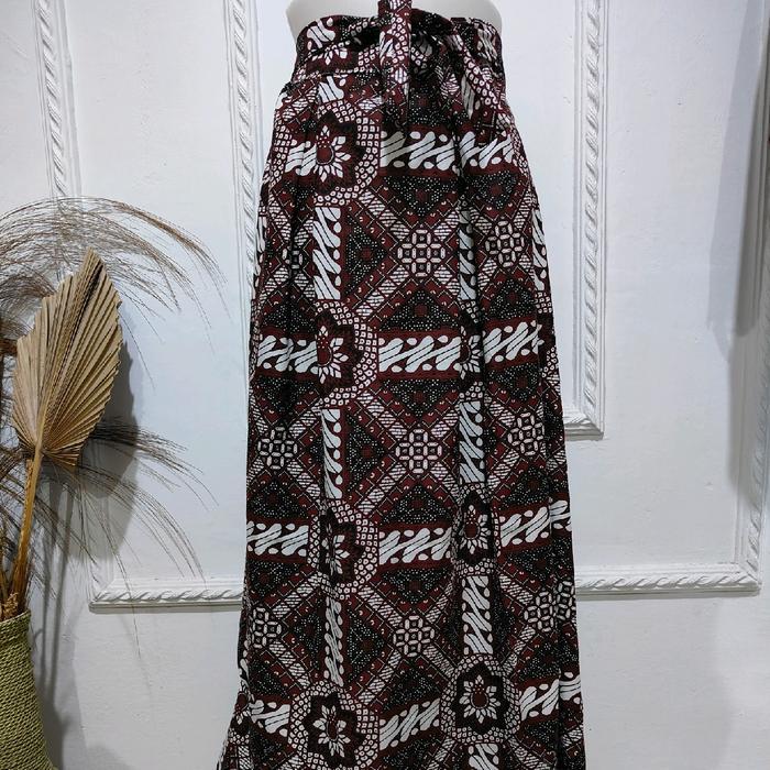 Rok Klok Semi Umbrella Motif Batif Bahan Katun Jarik