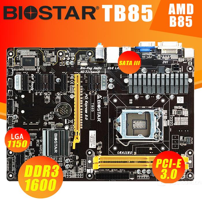 For BIOSTAR TB85 Motherboard LGA 1150 DDR3 16GB PCI-E 3.0 USB3.0 PRO