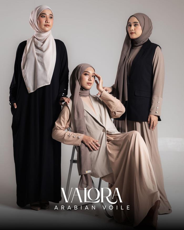 Valora Pashmina Rhein Scarves Arabian Voile Ringan Halus 180x75 cm Minimalis Elegan Cocok Syar'i & K