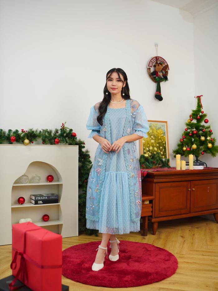 Missnomi - Laura Dress Pesta - Dress Kondangan - Party Gown - Gaun Formal Panjang Satin Tile Wanita 