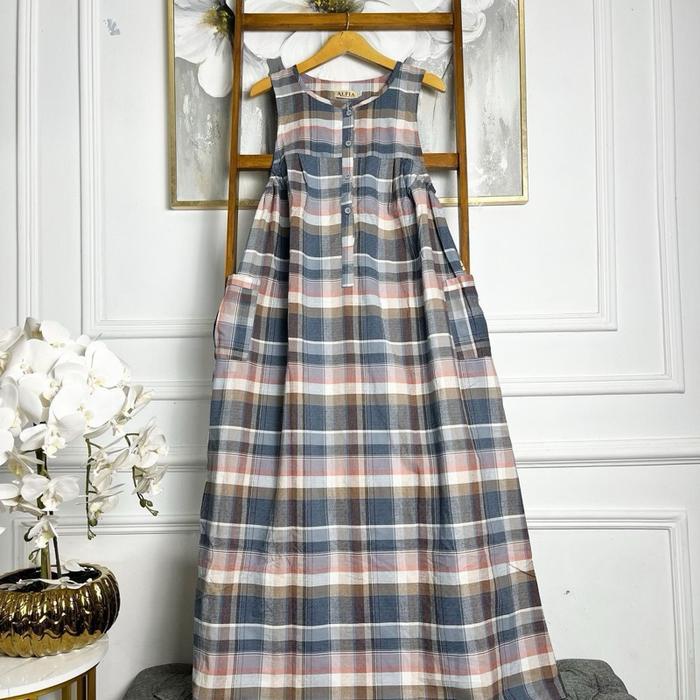 Promo Overall Dress Wanita Katun Triset