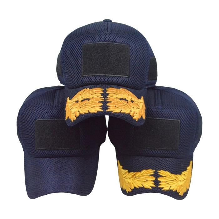 Topi Tactical TNI AL Bordir Velcro Kotak Dabel Mash Biru Dongker Super Quality All Size Visor Fiber 