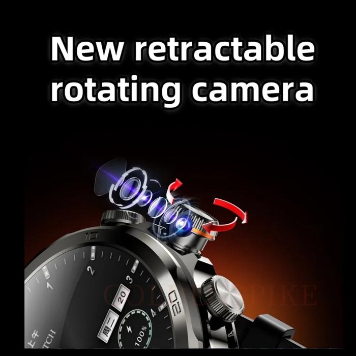 System H19 Smartwatch 4G Android 9.0 GPS WIFI SIM Card 1990mAh large battery Rotating camera Facial 