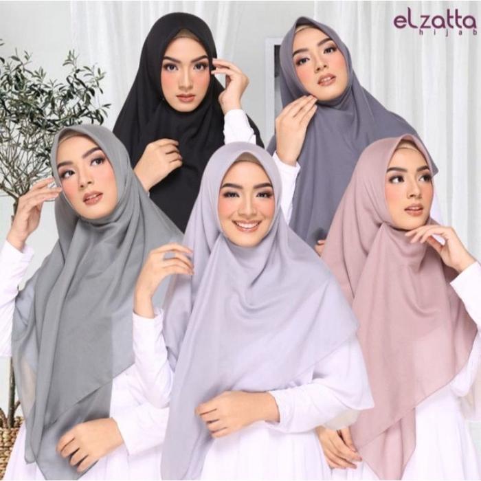 Terlaris Elzatta Keiva Vabira Scraf Polos Syar'i Voal Premium 120 x 120 Hijab Segi Empat Polos Casua