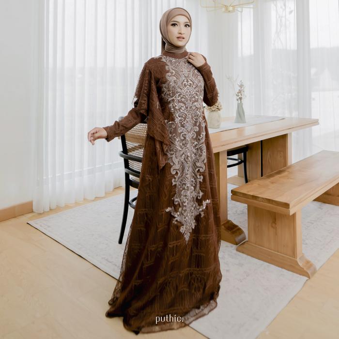 PUTHIC-NEW RENATA DRESS-PRE ORDER-Gaun-Gamis-Pakaian Muslim-Lace Exclusive
