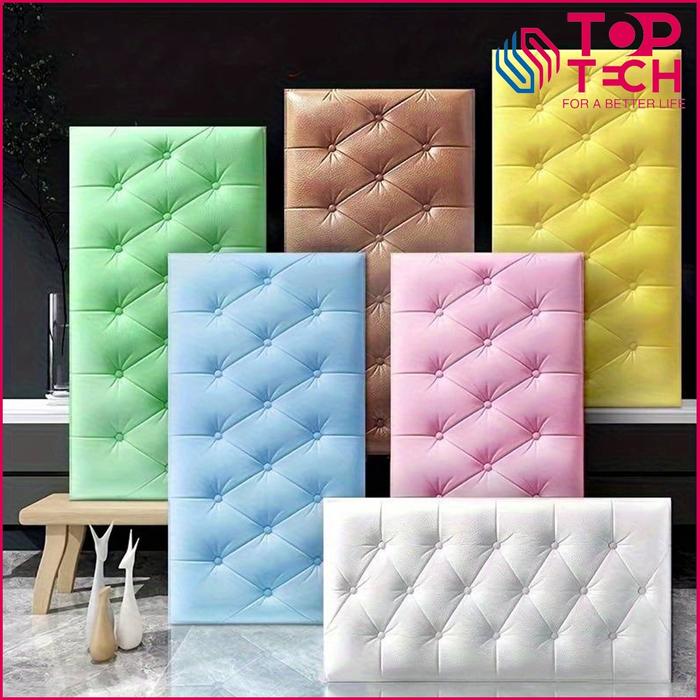 Toptech - Wallpaper 3D Foam Kedap Suara Tahan Air Headboard Bed Wallfoam Empuk /Wallpaper Foam Kedap