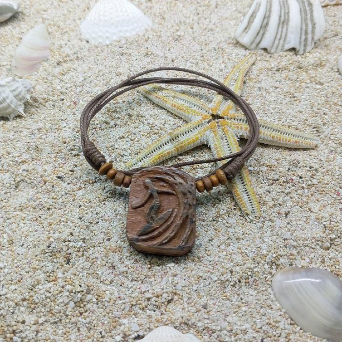 kalung handmade cukil surfing Kayu