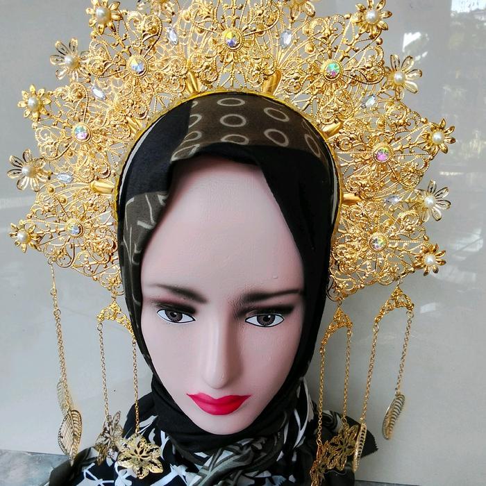 PREMIUM Mahkota Tari Sunting Modern (#ST120) - Headbands Elegan dengan Kawat Stainless Kuat - Crown