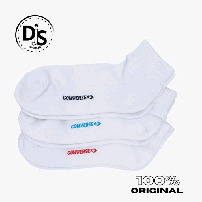 Kaos kaki Converse Original Angkle Shock 1 pack isi 3 pasang putih