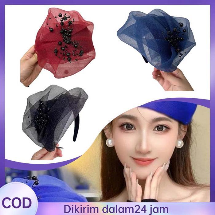 Setengah Topi Mod Aksesori Rambut Pita Rambut Setengah Topi Mode Pita Rambut Untuk Hiasan Kepala Top